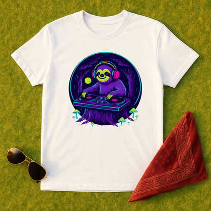 Silent Disco Sloth T-Shirt