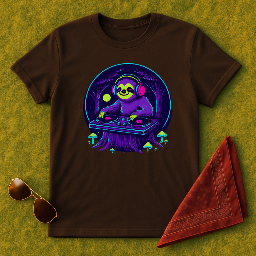 Silent Disco Sloth T-Shirt