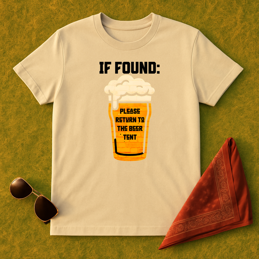 IF FOUND: Please Return To The Beer Tent T-Shirt